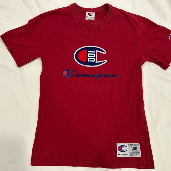 Champion Other - Champion Adult 1990s Red Tee